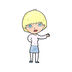 cartoon woman explaining