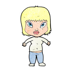 cartoon overweight woman