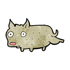 cartoon little dog cocking leg