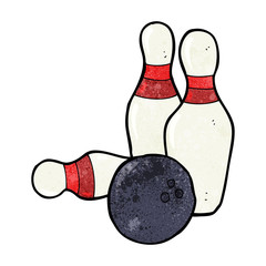 ten pin bowling cartoon