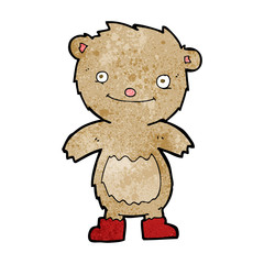 cartoon teddy bear wearing boots