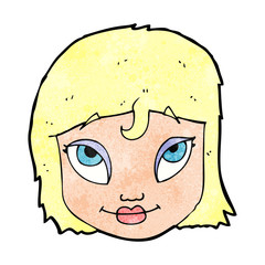 cartoon woman smiling