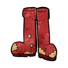 cartoon muddy boots