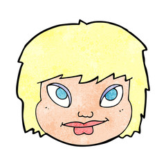 cartoon female face