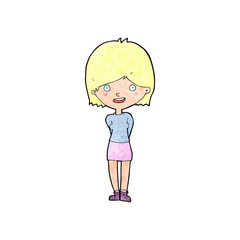 cartoon friendly woman