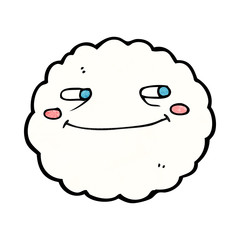 cartoon happy cloud