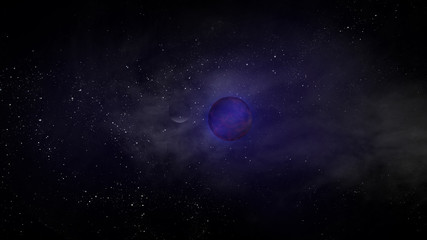 Obraz na płótnie Canvas Space Galaxy Blue