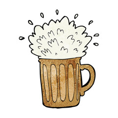 cartoon frothy beer