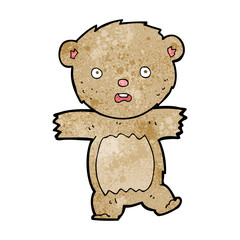 cartoon shocked teddy bear