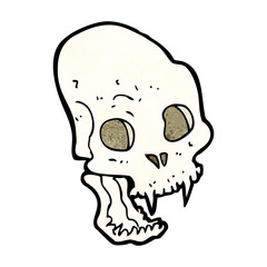 cartoon spooky vampire skull
