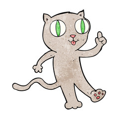 cartoon cat with idea