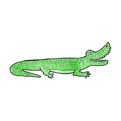 cartoon happy crocodile