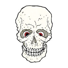 cartoon spooky skull