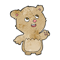 cartoon happy little teddy bear
