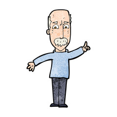 cartoon man issuing stern warning