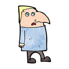 cartoon worried man