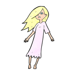 cartoon ghost like girl