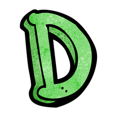 cartoon letter D