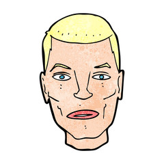 cartoon serious male face