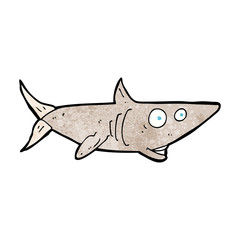 cartoon happy shark