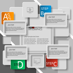 Abstract 3D Paper Infographics