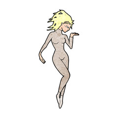 cartoon future space woman