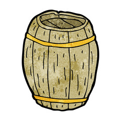 cartoon wooden barrel
