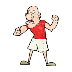 cartoon violent man