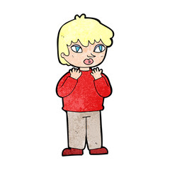 cartoon worried person