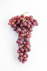 red grape isolated on white