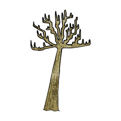 cartoon winter tree