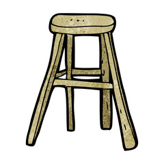 cartoon wooden stool