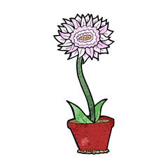 cartoon flower in pot