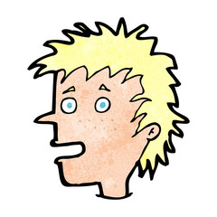 cartoon excited boy