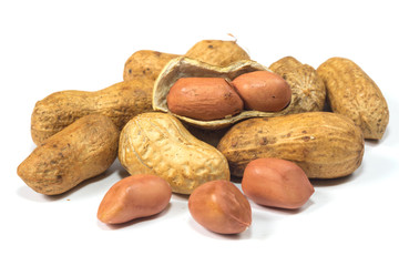 Obraz premium peanut isolated on white background 