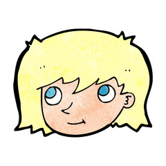 cartoon female face