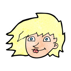 cartoon female face