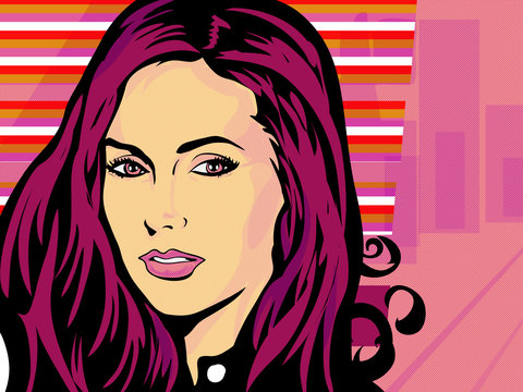 pop art femme urbaine,beaut&eacute;,shopping,mode,