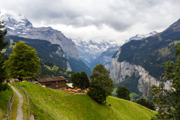 Naklejka premium Lauterbrunnen Valley in Switzerland