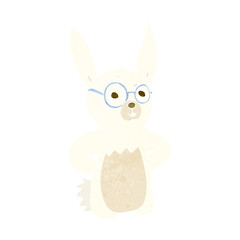 cartoon rabbit wearing spectacles
