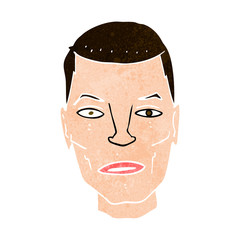 cartoon serious male face