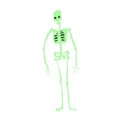 cartoon spooky skeleton