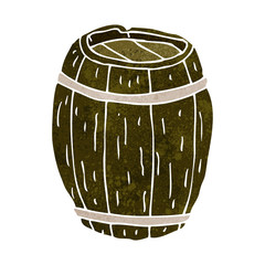 cartoon wooden barrel