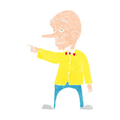 cartoon old man pointing