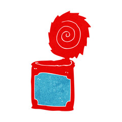 cartoon open tin can