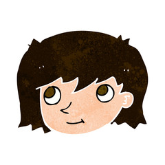 cartoon female face