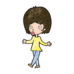 cartoon confused woman
