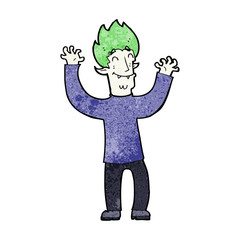 cartoon happy vampire man