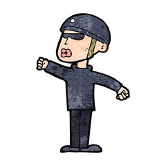 cartoon security guy
