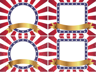 Obraz premium American Sunburst Flag Background
